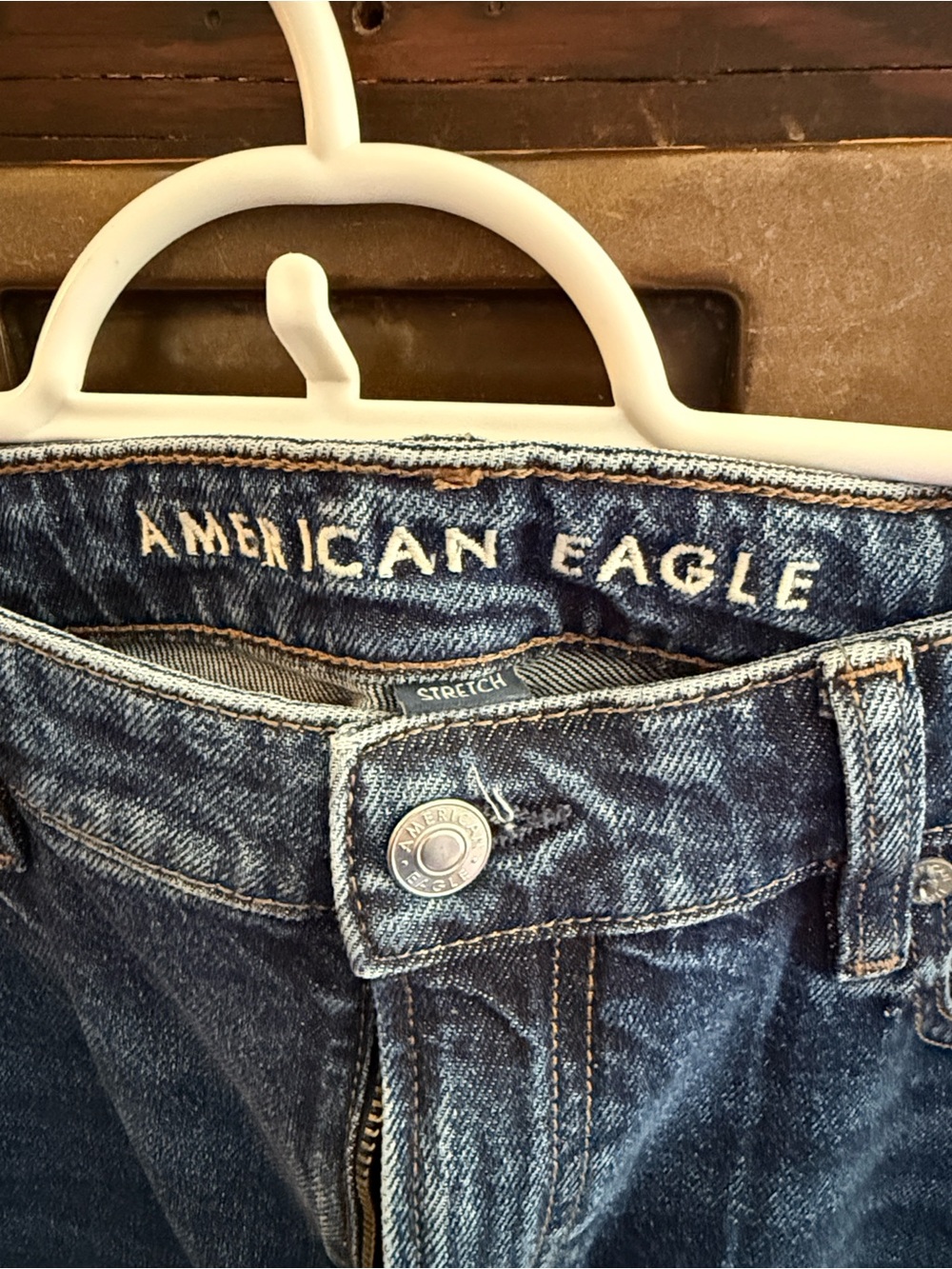 American Eagle Outfitters Womens Stovepipe Jeans in Dark Blue - Picture 2 of 4